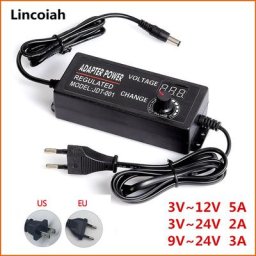 Adaptateur universel transformateur d'alimentation réglable 100-240V à DC 3-12V 3-24 V 9-24 V