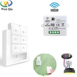 Interrupteur mural intelligent sans fil 433Mhz RF 86 amovible avec télécommande Mini relais