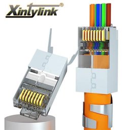 Xintylink – connecteur CAT8 CAT7 CAT6A rj45 câble ethernet 50U prise réseau SFTP FTP STP prise