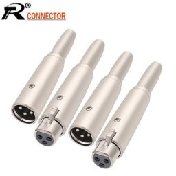 Prise de conversion XLR à 3 broches noyau en cuivre de 6.5mm adaptateur micro-rette prise mâle