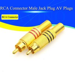 Connecteur RCA à ressort métallique prise mâle fiches AV pour PC audio vidéo soudage pièces de