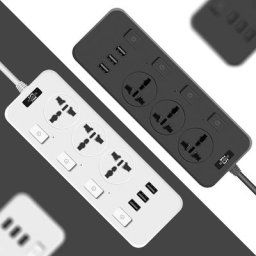 Multiprise avec 3 Emplacements USB Prises Universelles à 3 Voies Joli Lonely pour la Maison le