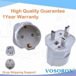 UK plug adaptateur 5x5x7 cm 250 V européen Euro EU prises 2 broches vers UK 3 broches prise