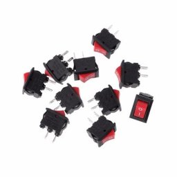 BGEKTOTH – interrupteur à bascule pour bateau 3A AC 250V 10 pièces Mini 2 broches 10x15mm SPST
