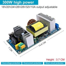 Module d'alimentation industrielle haute puissance 300W panneau nu AC-DC module 110-220V à 36v5a