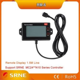 SRNE RM-6 – écran LCD de compteur à distance pour le contrôleur MPPT de la série SRNE MC