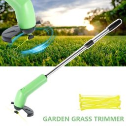 Tondeuse à Gazon Électrique Sans Fil à Double Roue Longueur Réglable Outils de Coupe de Jardin