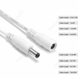 Connecteur de câble CC femelle à mâle câble d'extension CC pour adaptateur secteur 12V caméra de