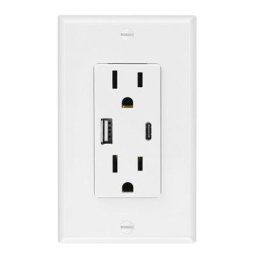 Prise murale Standard US USB Type A Type C adaptateur d'alimentation de Charge prises Duplex