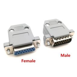 Port série parallèle DB15 15 broches 15 voies D pad connecteur à souder mâle/mâle + coque à