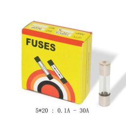 Fusible à action rapide 5x20mm 10/20/50/100 pièces kit de correspondance de tube en verre 0.1A-30A