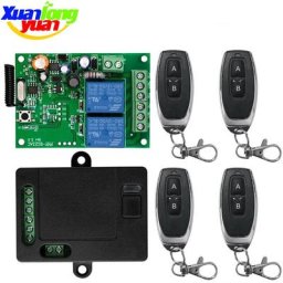 Télécommande universelle sans fil pour porte de garage et portail récepteur et émetteur 433MHz AC