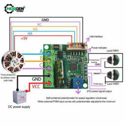 Contrôleur de vitesse de moteur sans balais ZS-X12H DC6-28V 0-100W avec technologie de carte de