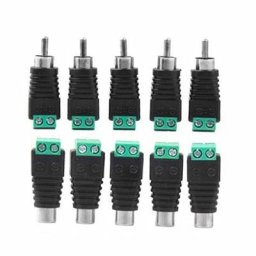 Connecteur à vis RCA femelle ou mâle 10 pièces terminal nuit CAT5 vers caméra CCTV vidéo Balun RCA