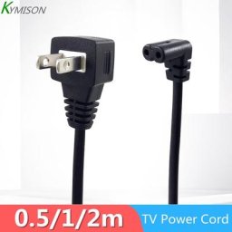 Câble d'alimentation à angle droit pour Samsung TCL TV IEC 320 C7 vers US prise à angle 90 degrés