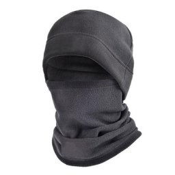 Ensemble chapeau et écharpe en polaire d'hiver couverture de tête thermique cagoule chaude