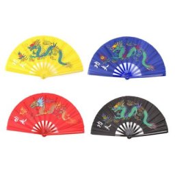Éventail pliable Arts martiaux traditionnels chinois de 33cm équipement de spectacle Tai Chi Kung