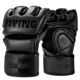 Cinq gants de boxe demi-doigt en cuir PU MMA gants de combat karaté Muay Thai gants