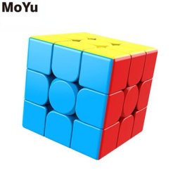 MoYu-Cube magique sans autocollant Meilong pour enfant jouet de vitesse dominless hongrois 3x3x3