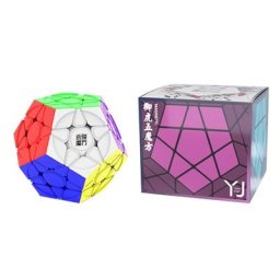 YJ Yuhu – Cube magique magnétique Megaminx V2 M Cube de vitesse sans autocollant jouets