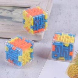 Cube magique labyrinthe 3D à six faces pour enfants puzzle transparent cube de vitesse jeu de