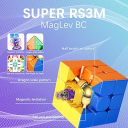 MoYu Maglev-Cube Magique Magnétique pour Enfant Puzzle de Vitesse Professionnel Super RS3M