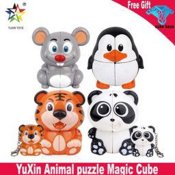 Yuxin-Porte-clés en forme d'animaux 2x2x2