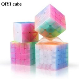 Qiyi-Cube magique transparent en MSI pour enfants jouet de vitesse professionnel