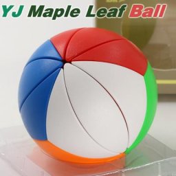YongJaguar Magic Cubes Puzzle Cuir chevelu en érable Skew Yeet Ball Anti souligné Forme ronde