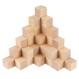 Mini blocs carrés en bois non finis bricolage cubes en bois massif travail de calcul artisanat