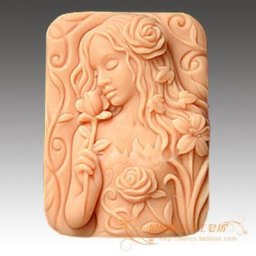 Moule à savon en Silicone pour fille Rose 3d fait à la main DIY bricolage S069