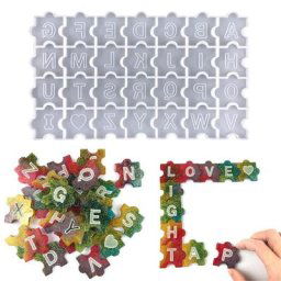 Puzzle Alphabet anglais en résine époxy moule de lettres porte-clés bijoux pendentifs moule en