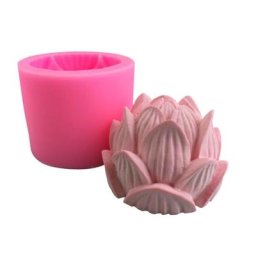 Moule à savon en Silicone pour bougie d'aromathérapie 3D en forme de fleur de Lotus bougie à
