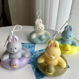 Moules de lapin de pâques anneau de natation ensemble de lapin ours moule en Silicone pour la