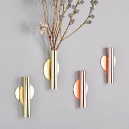 Vase à Fleurs en Verre et à Coller sur le Mur Lisse Accessoires de Décoration pour la Maison et le