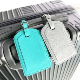 Étiquette de bagage en cuir accessoires de voyage porte-adresse ID porte-nom étiquette