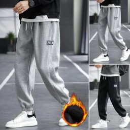 Pantalon de survêtement de jogging noir pour homme pantalon de sport baggy jogging gris taille