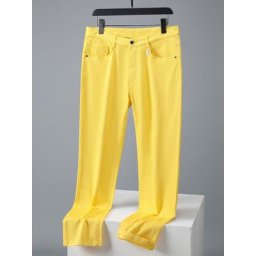 Pantalon d'Été observateur et Décontracté pour Homme en Coton Coupe Cintrée Style Business et