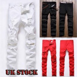 Pantalon Cargo crayon en Denim pour hommes Slim Fit Urban jambes droites décontracté