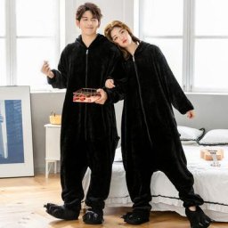 Pyjama une pièce en flanelle pour homme combinaison décontractée et respirante vêtement de nuit