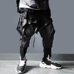 Pantalon cargo multi-poches à rubans pour hommes surintendant de piste décontracté streetwear