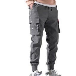 Pantalon cargo de style safari pour homme pantalon grande taille document solide mince pieds de
