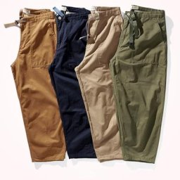 Pantalon rétro à jambes larges de style japonais pour homme poche pour document solide droit