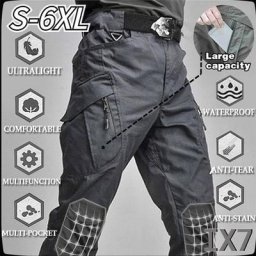 Pantalon cargo multi-poches pour homme pantalon Dull extérieur randonnée imperméable armée