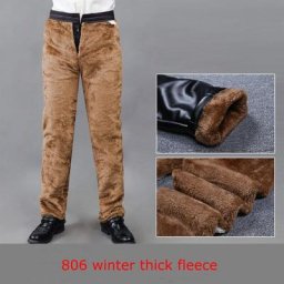 Thoshine-Pantalon d'Hiver en Cuir PU pour Homme Doublure Optique Smile Lourd Thermique et Chaud