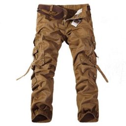 Solomon-Pantalon cargo en coton à poches multiples pour hommes pantalon droit décontracté haute