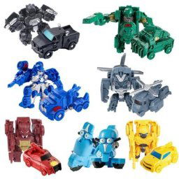 8 cm Q Version Transformation Robot Modèle Figurines Garçon Moto Déformation Jouet Enfants Bébé