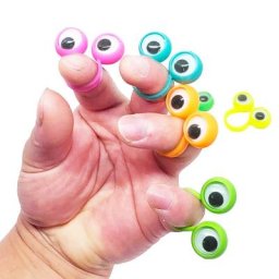 Anneaux avec grands yeux pour enfants 10 pièces marionnettes globes oculaires de dessin animé