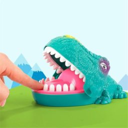 Jouet de morsure de doigt de dentiste de bouche pour des enfants jouet drôle de dinosaure tirant