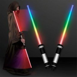 Sabre Laser pour garçon et fille 2 pièces jouet épée Darth vador arc de Cosplay Double sabre
